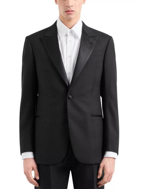 EMPORIO ARMANI Regular Fit Crepe Wool Dinner Jacket