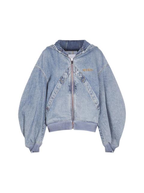 THE ATTICO Hooded denim jacket