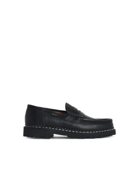 Paraboot Paraboot 'Reims' Smooth Black Leather Loafers Men