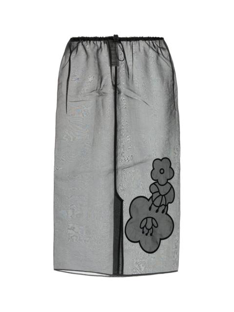 CECILIE BAHNSEN Black organza Bambi skirt