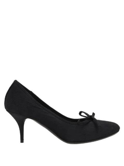 BALENCIAGA Balenciaga Leopold Worn-Effect Black Satin Pumps