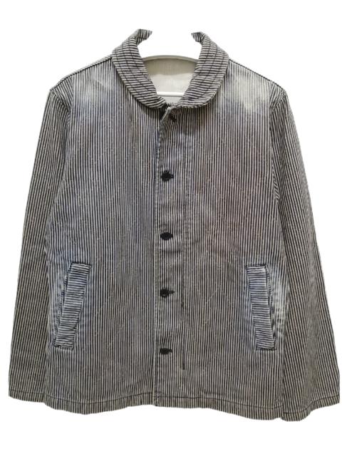 Other Designers Rare - Japanese Brand ABAHOUSE Hickory Striped Denim Jacket