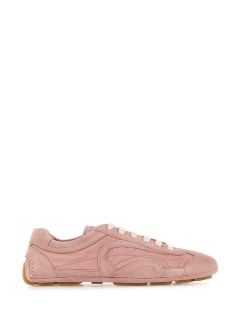 Prada Prada Women Pink Suede And Re-Nylon Montecarlo Re-Edition 2005 Sneakers