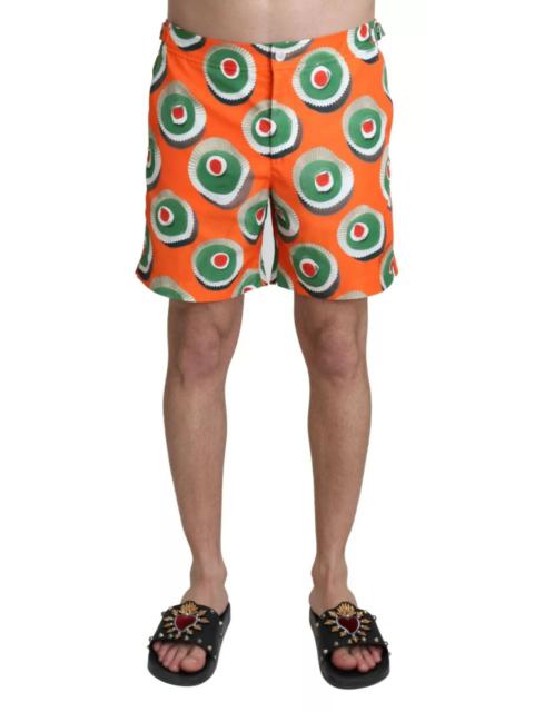 Dolce & Gabbana Men's Orange Cupcake Swim Shorts