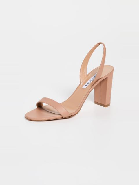 AQUAZZURA So Nude Block Sandals 85