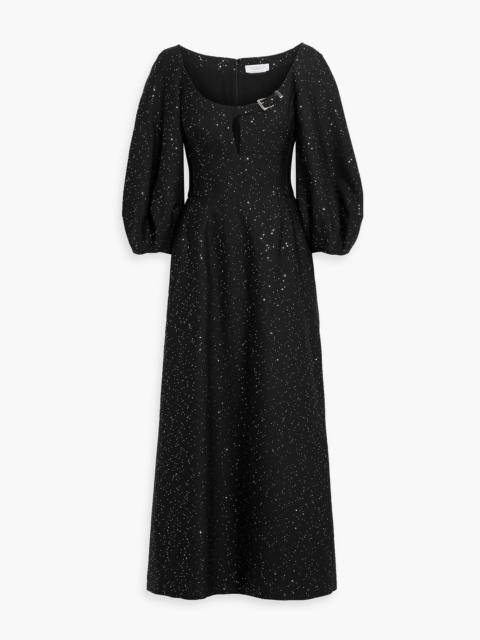 GABRIELA HEARST Madyn sequin-embellished wool-blend midi dress