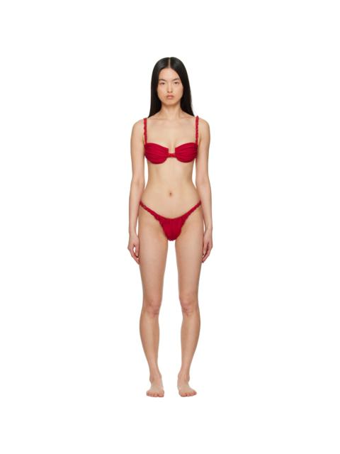 ISA BOULDER Red Tri-Twist & Tinytwist Bikini