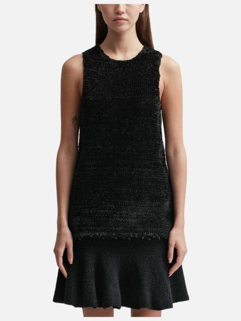 Jil Sander FRAYED VELVET KNITTED TANK TOP