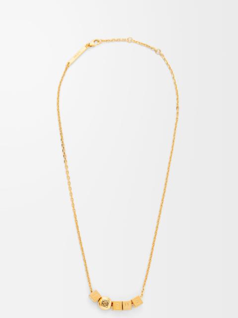 Loewe Pebble Cube necklace in sterling silver