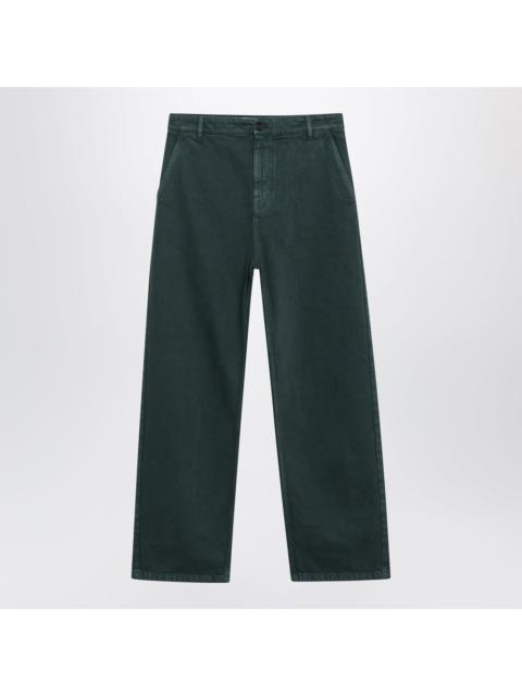 Miu Miu Miu Miu Bottle Green Gabardine Trousers Women