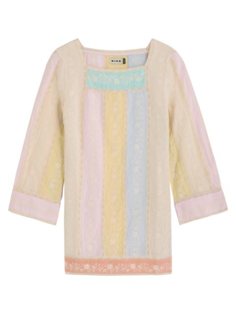 RIXO Rixo Joane Panelled Woven Mini Dress