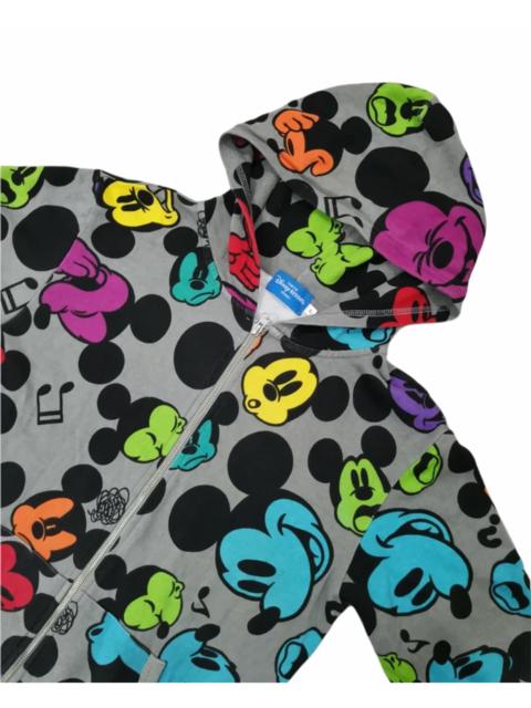 Other Designers Mickey Mouse - Mickey x Disney Zip Up Hoodie OverPrint Japan Designer