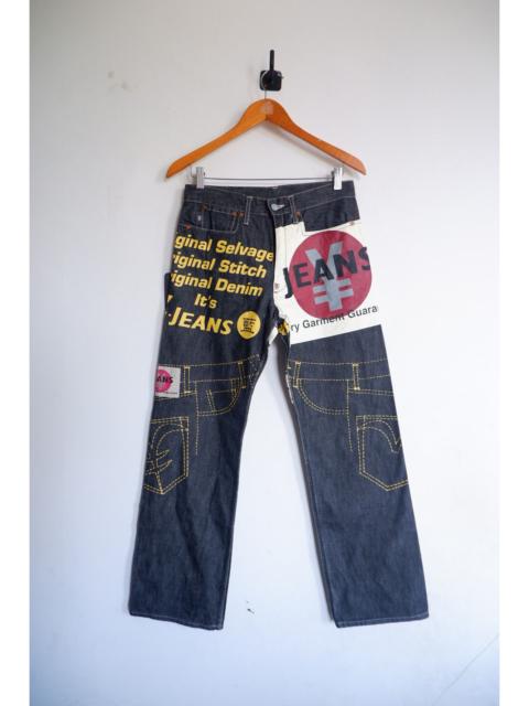 Hysteric Glamour Vintage Yen Jeans Japan Poem Painted Denim