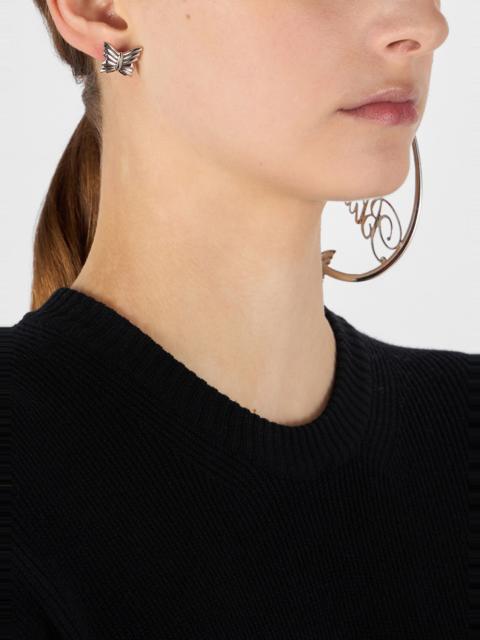 Blumarine BRASS EARRINGS WITH LOGO