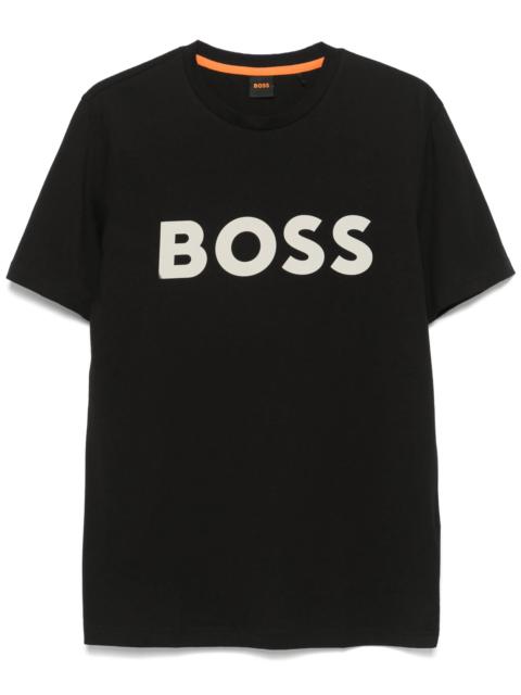 BOSS Boss Rubberised-logo Cotton T-shirt