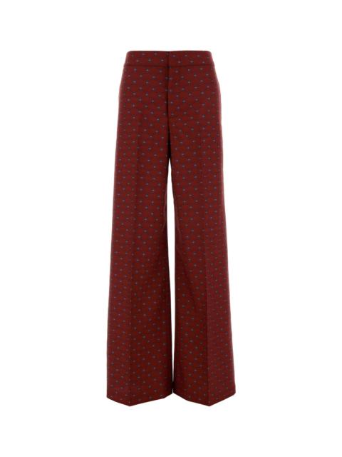 Etro Embroidered wool blend pant