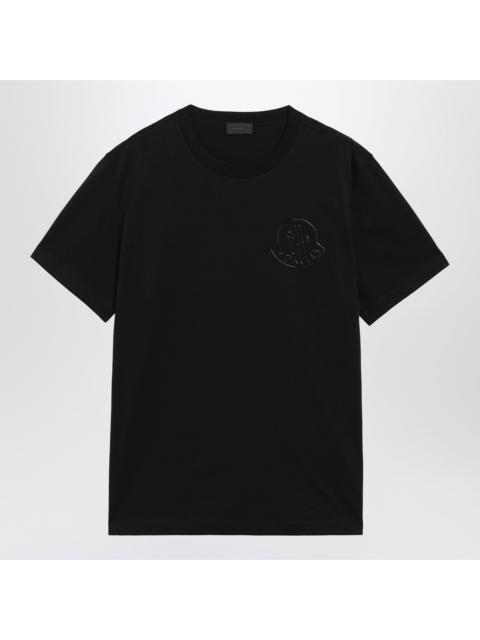 Moncler Moncler Black Cotton T-Shirt With Logo Men