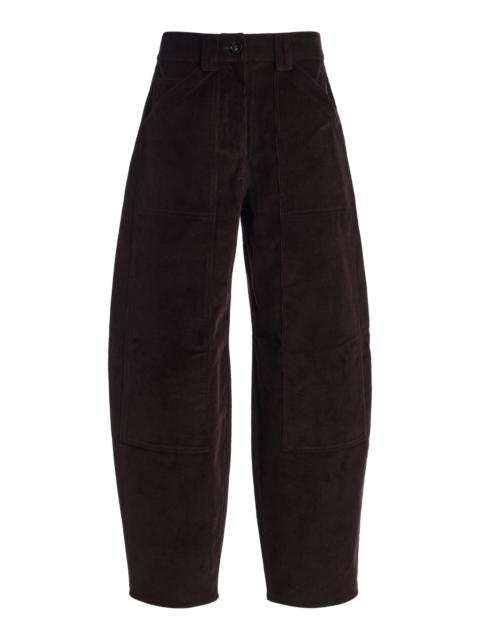 CO Cotton Corduroy Barrel Pants brown