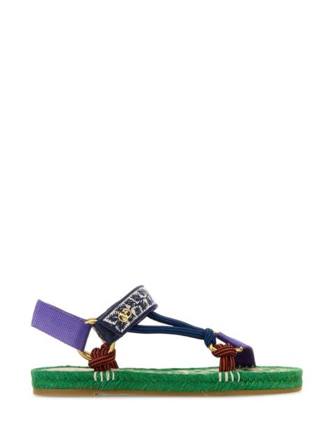 Valentino Garavani Women Embroidered Fabric Lake Powell Sandals