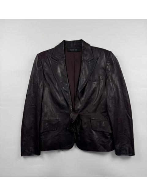 GUCCI Gucci x Tom Ford Silk Leather Jacket