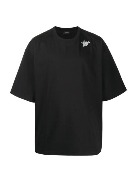 We11done Black Cotton Logo T-Shirt