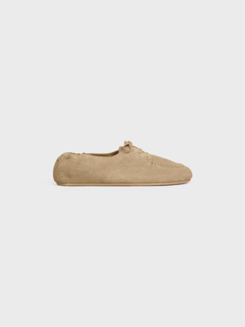 CELINE Celine Adam Lace-up Loafers Beige Women
