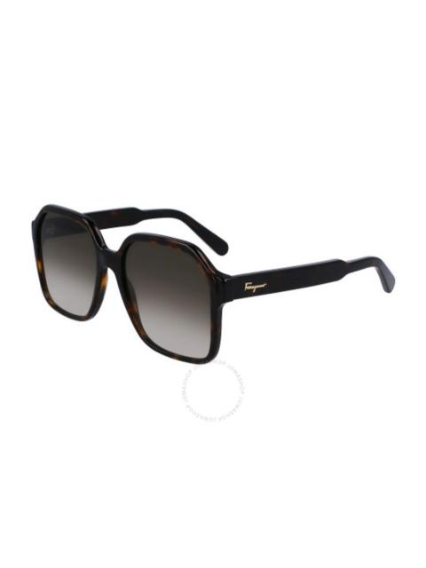 FERRAGAMO Salvatore Ferragamo Grey Gradient Square Ladies Sunglasses SF1069S 242 56