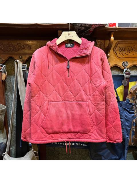 RRL by Ralph Lauren RRL Red Quilted Pullover Hoodie Ralph Lauren Polo Red