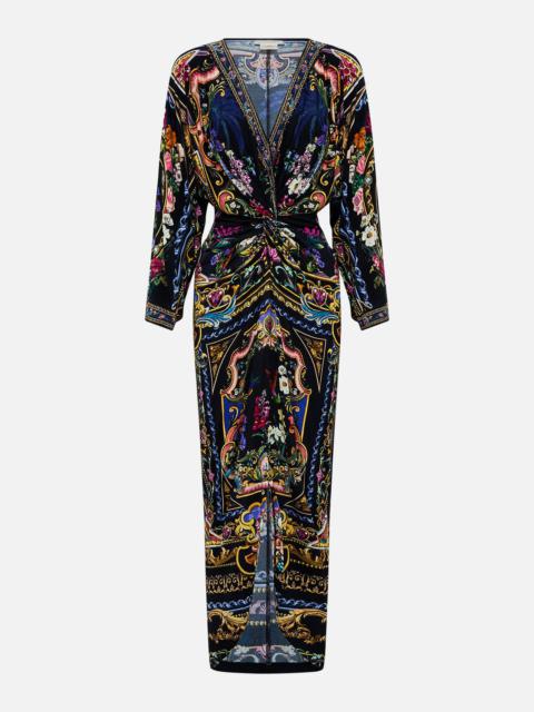 CAMILLA LONG SPLIT FRONT TWIST DRESS