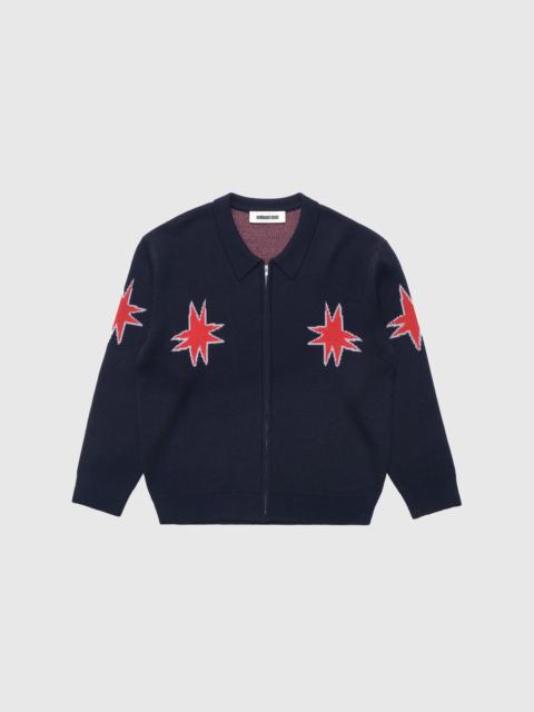 Metalwood Studio KIKI ZIP KNIT L/S POLO