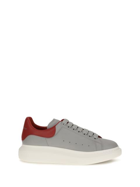 Alexander McQueen Alexander McQueen Leather Sneakers Grey/Flame