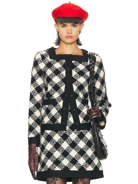 Valentino Damier Tweed Jacket