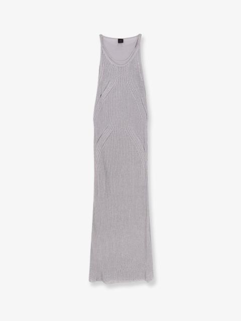 Pinko Nelson Viscose And Metallised Fibre Long Dress