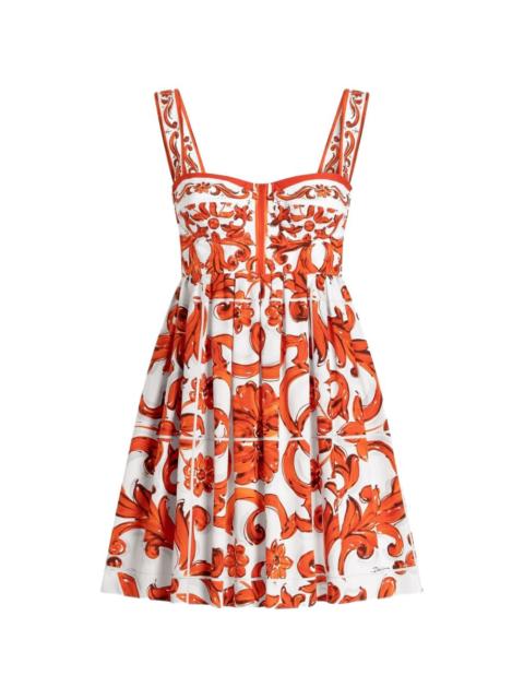 Dolce & Gabbana Dolce & Gabbana Women Maiolica Print Cotton Dress