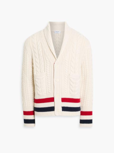 Thom Browne Striped cable-knit cashmere cardigan
