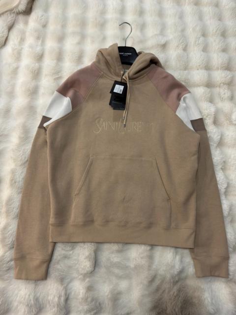SAINT LAURENT Saint Laurent Men's Embroidered Color-Block Hoodie