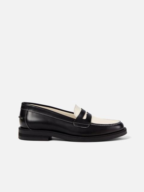 DUKE + DEXTER Wilde Black + White Penny Loafer - Women's