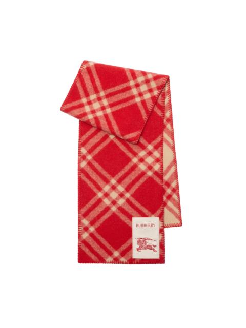 Burberry burberry Check Wool Scarf in Crayon Red at Nordstrom