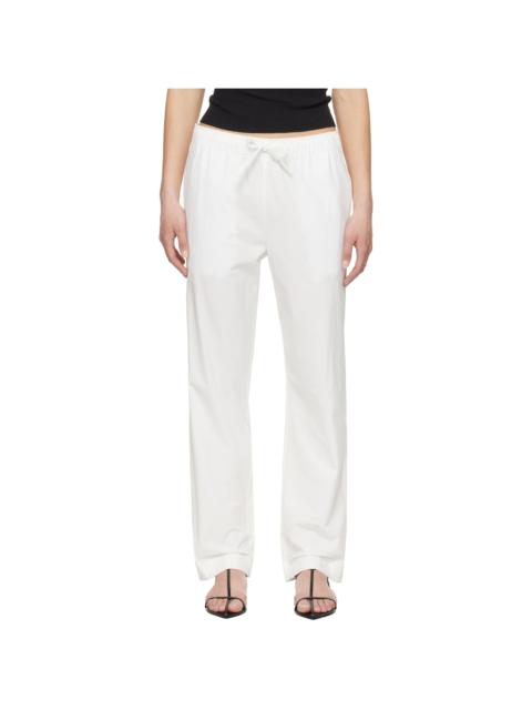 NOTHING WRITTEN White Cotton Drawstring Trousers