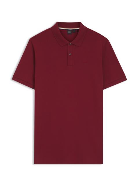 BOSS PALLAS POLO SHIRT IN COTTON PIQUÉ WITH LOGO DETAILS