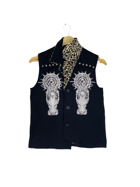 Other Designers If Six Was Nine - ☀️BLACK HARAJUKU LEOPARD COLLAR VEST