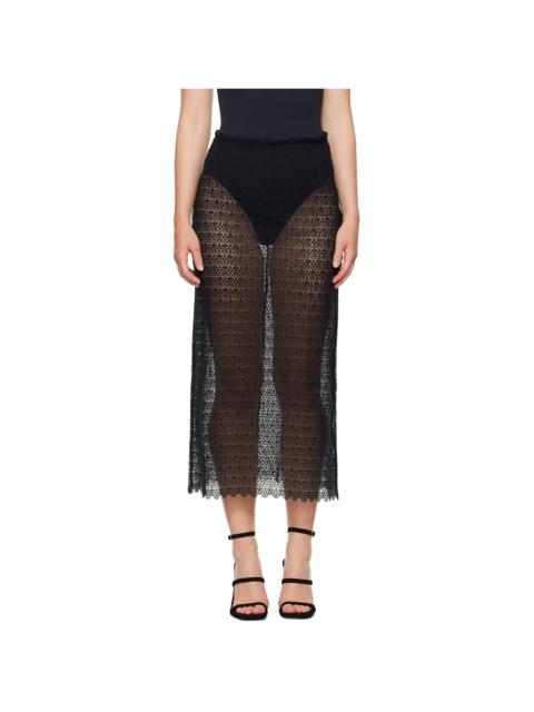 BITE Studios Black Tailored Midi Skirt