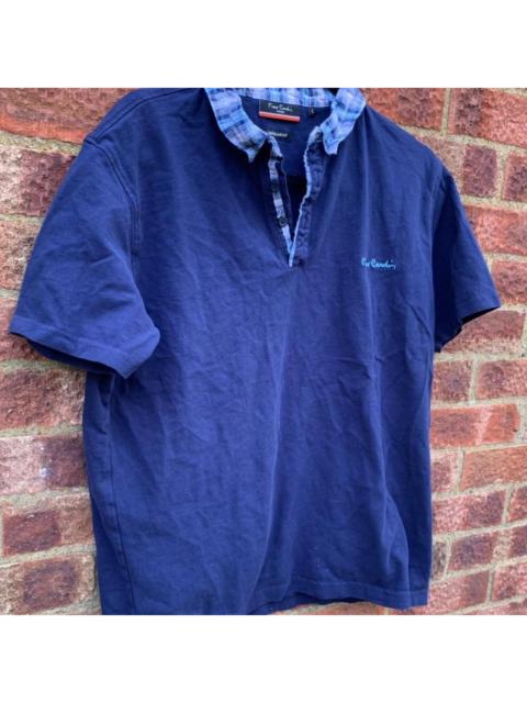 Other Designers Pierre Cardin Men's Blue and White Shirt