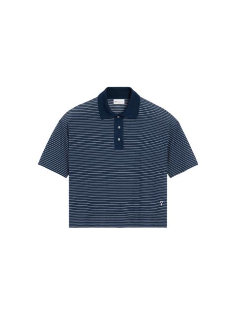 AMI Paris Ami Paris Blue Polo Shirts Men