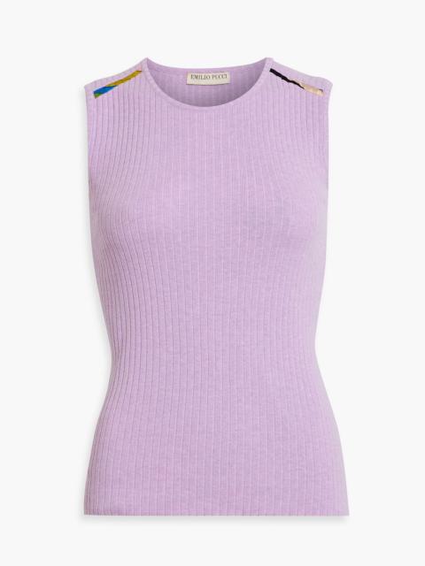 PUCCI Ribbed cotton tank