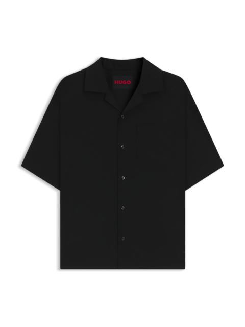 HUGO OVERSIZED-FIT SHIRT IN WOOL-BLEND TWILL