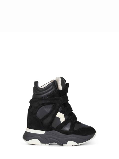 Isabel Marant Isabel Marant Women Black Leather Balskee Wedge Sneakers