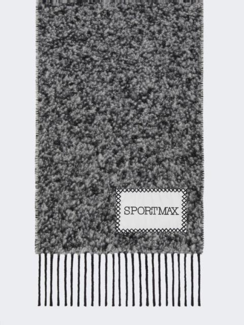 Sportmax Scarf with fringes - BLACK