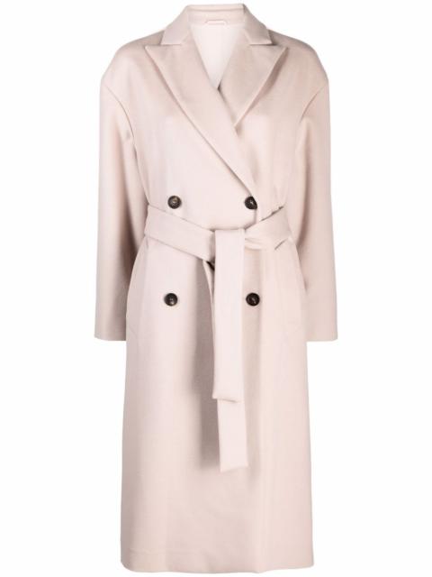Brunello Cucinelli double-breasted wool-cashmere blend coat