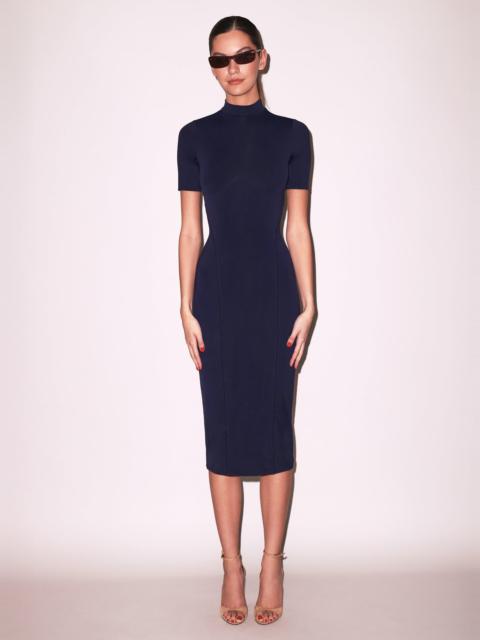 Fleur du Mal Jersey Mock Neck Dress